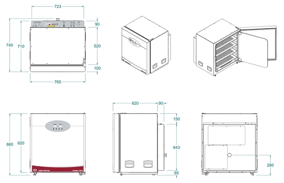 P190 P190D external dimensions