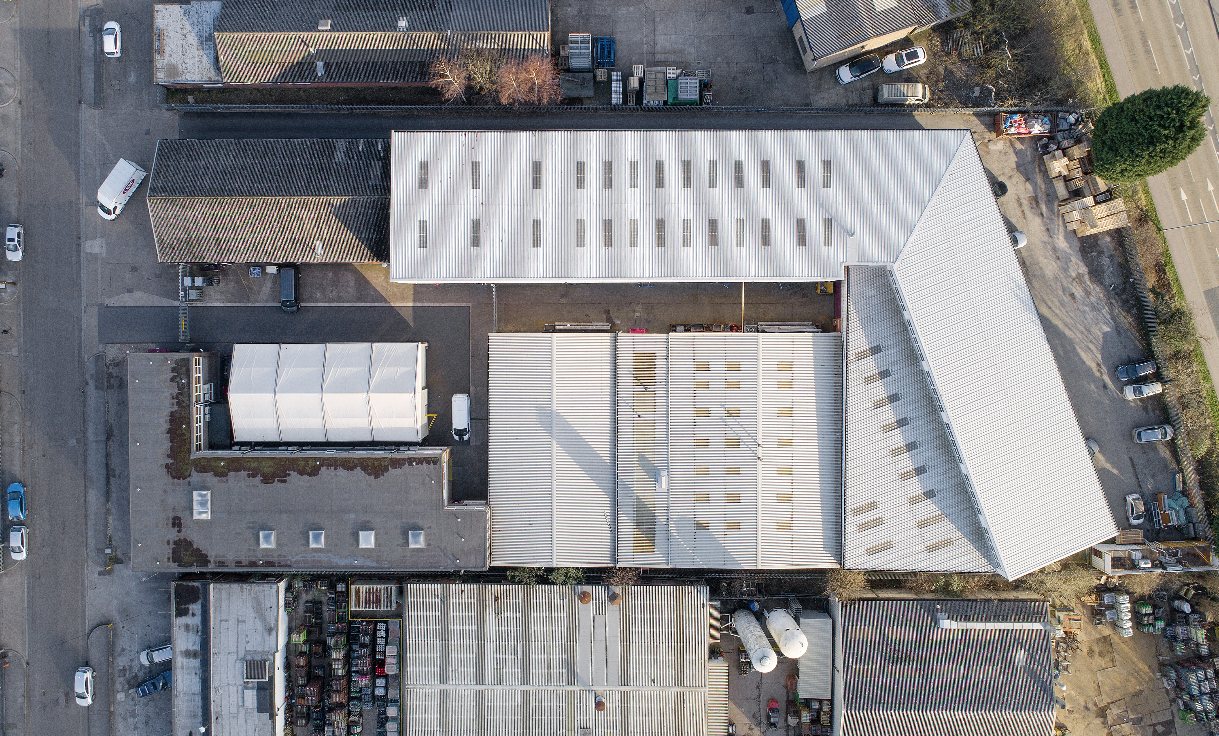 Overhead factory shot